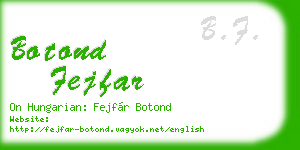 botond fejfar business card